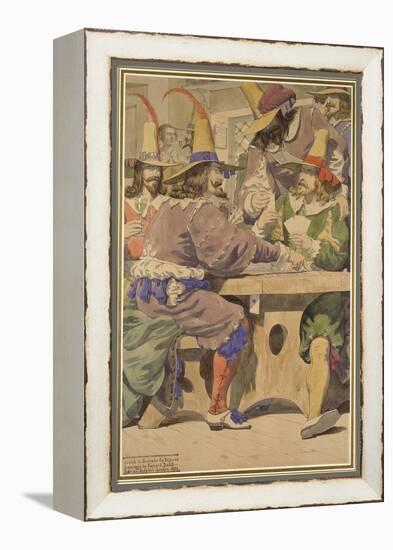 Gaming, Sketch Illustrating the Passions, 1853-Richard Dadd-Framed Premier Image Canvas