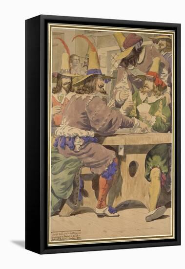 Gaming, Sketch Illustrating the Passions, 1853-Richard Dadd-Framed Premier Image Canvas