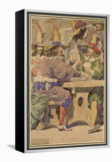 Gaming, Sketch Illustrating the Passions, 1853-Richard Dadd-Framed Premier Image Canvas