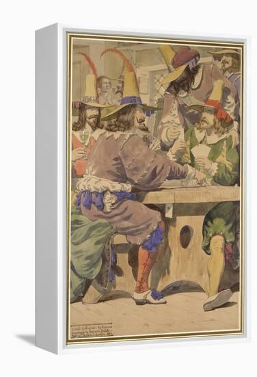 Gaming, Sketch Illustrating the Passions, 1853-Richard Dadd-Framed Premier Image Canvas