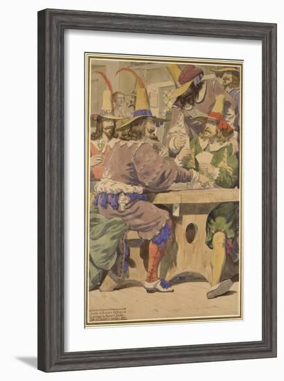 Gaming, Sketch Illustrating the Passions, 1853-Richard Dadd-Framed Giclee Print