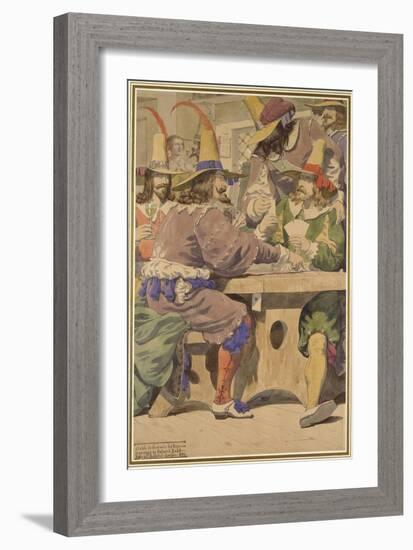 Gaming, Sketch Illustrating the Passions, 1853-Richard Dadd-Framed Giclee Print