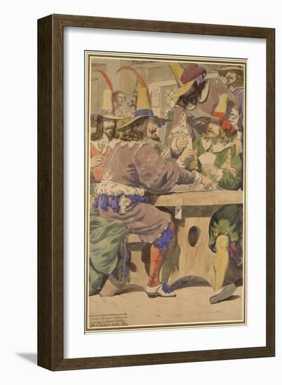 Gaming, Sketch Illustrating the Passions, 1853-Richard Dadd-Framed Giclee Print