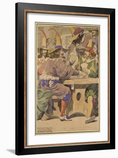 Gaming, Sketch Illustrating the Passions, 1853-Richard Dadd-Framed Giclee Print