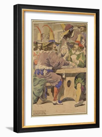 Gaming, Sketch Illustrating the Passions, 1853-Richard Dadd-Framed Giclee Print