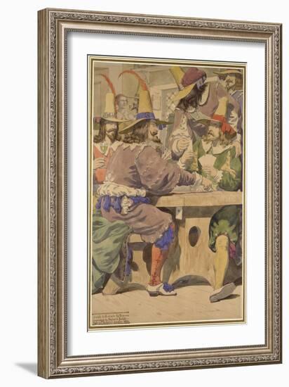Gaming, Sketch Illustrating the Passions, 1853-Richard Dadd-Framed Premium Giclee Print