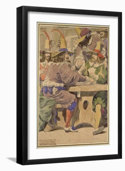 Gaming, Sketch Illustrating the Passions, 1853-Richard Dadd-Framed Premium Giclee Print