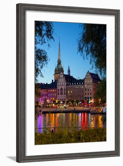 Gamla Stan and Riddarholmen w Spire of Riddarholmskyrkan (Riddarholmen Church), Stockholm, Sweden-Frank Fell-Framed Photographic Print