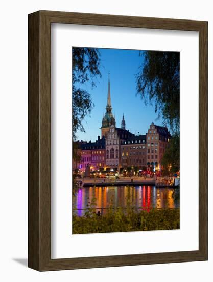 Gamla Stan and Riddarholmen w Spire of Riddarholmskyrkan (Riddarholmen Church), Stockholm, Sweden-Frank Fell-Framed Photographic Print