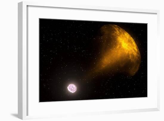 Gamma Ray Burst from Colliding Neutron Stars-null-Framed Photographic Print