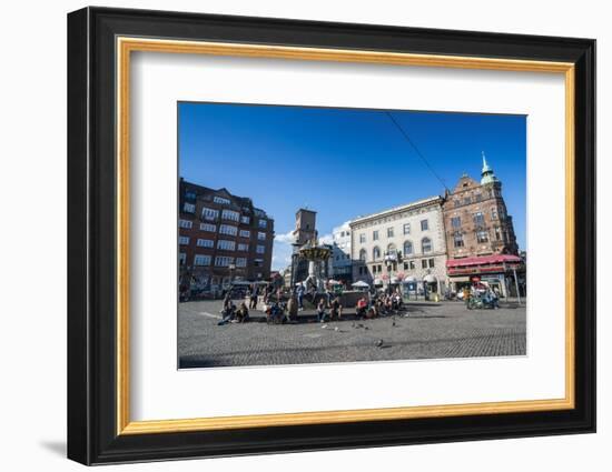 Gammeltorv Square in Copenhagen, Denmark-Michael Runkel-Framed Photographic Print