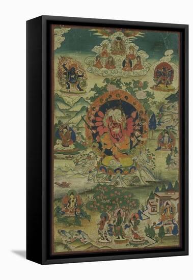 Ganapati sous son aspect Mahârakta-null-Framed Premier Image Canvas