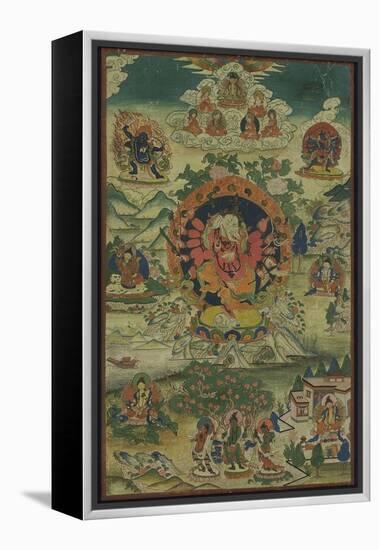 Ganapati sous son aspect Mahârakta-null-Framed Premier Image Canvas