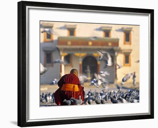 Gandan Khiid Monastery, Ulaan Baatar, Mongolia-Peter Adams-Framed Photographic Print