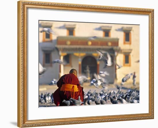 Gandan Khiid Monastery, Ulaan Baatar, Mongolia-Peter Adams-Framed Photographic Print