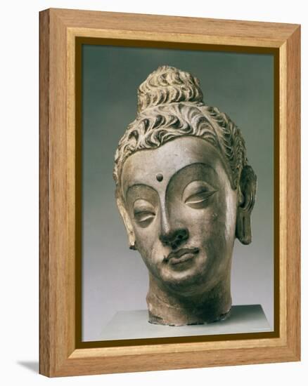 Gandharan Style Lime Plaster Buddha, 4th Century-null-Framed Premier Image Canvas
