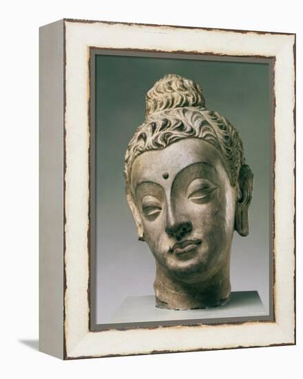 Gandharan Style Lime Plaster Buddha, 4th Century-null-Framed Premier Image Canvas