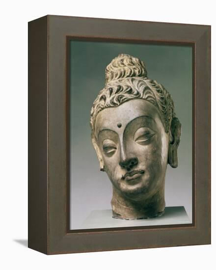 Gandharan Style Lime Plaster Buddha, 4th Century-null-Framed Premier Image Canvas