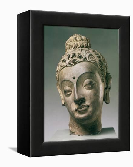 Gandharan Style Lime Plaster Buddha, 4th Century-null-Framed Premier Image Canvas
