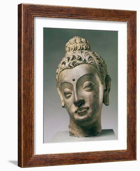 Gandharan Style Lime Plaster Buddha, 4th Century-null-Framed Photographic Print