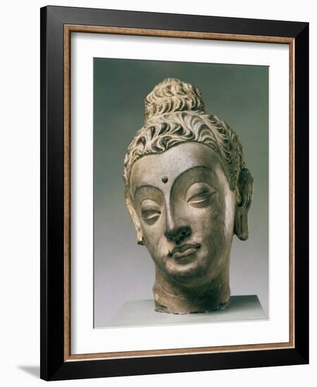 Gandharan Style Lime Plaster Buddha, 4th Century-null-Framed Photographic Print