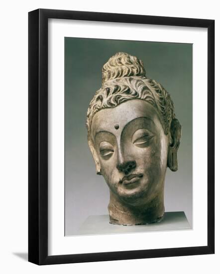 Gandharan Style Lime Plaster Buddha, 4th Century-null-Framed Photographic Print