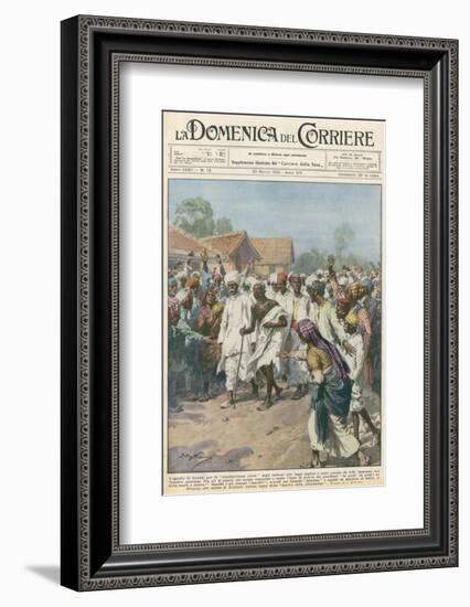 Gandhi Calls on Indian Nationalists to Practise Civil Disobedience-Achille Beltrame-Framed Photographic Print