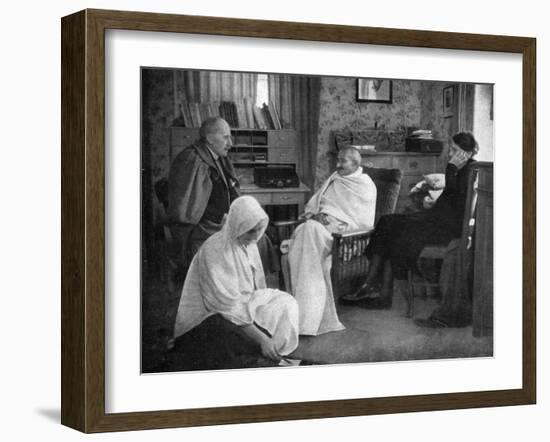 Gandhi in Switzerland-null-Framed Art Print