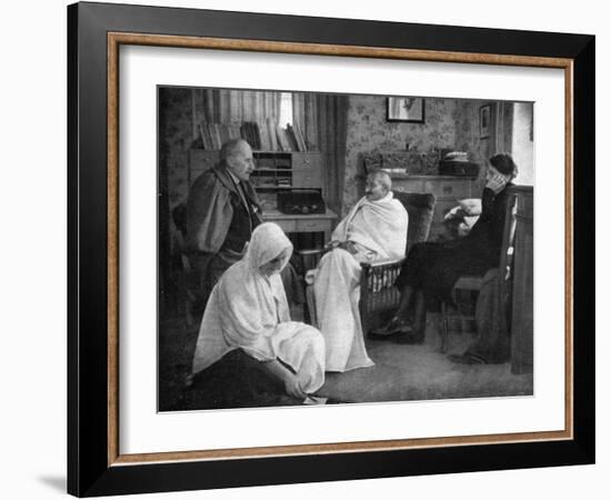 Gandhi in Switzerland-null-Framed Art Print