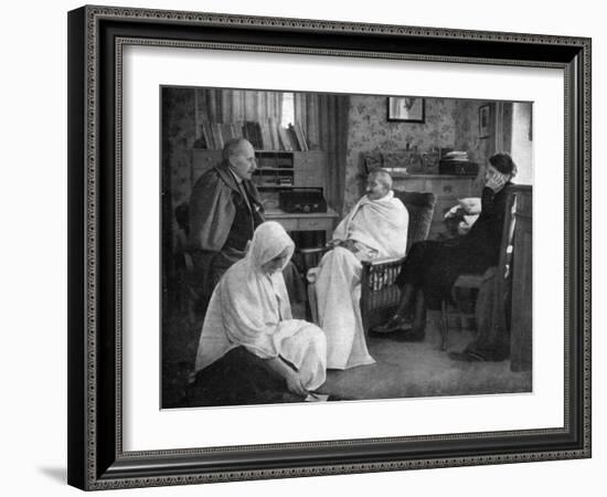 Gandhi in Switzerland-null-Framed Art Print