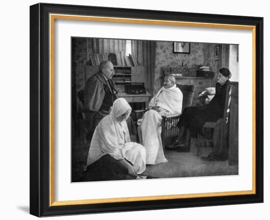 Gandhi in Switzerland-null-Framed Art Print