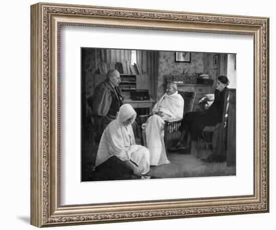 Gandhi in Switzerland-null-Framed Premium Giclee Print