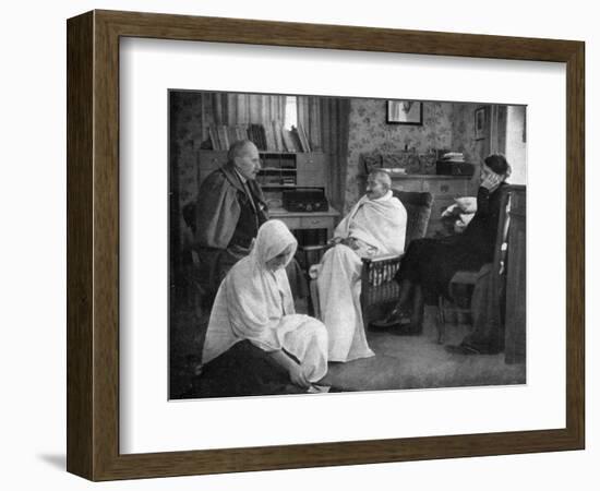 Gandhi in Switzerland-null-Framed Premium Giclee Print