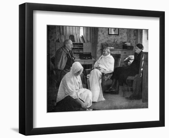 Gandhi in Switzerland-null-Framed Premium Giclee Print