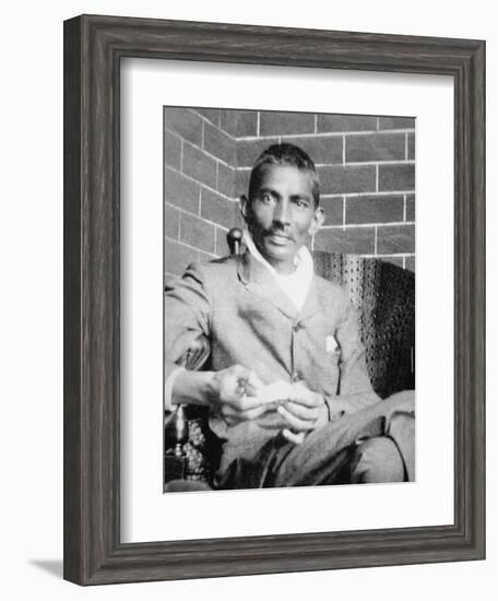 Gandhi Photographed in Johannesburg, Following His Release from Prison, 1908-null-Framed Giclee Print