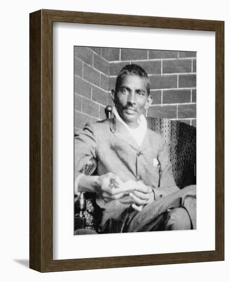 Gandhi Photographed in Johannesburg, Following His Release from Prison, 1908-null-Framed Giclee Print