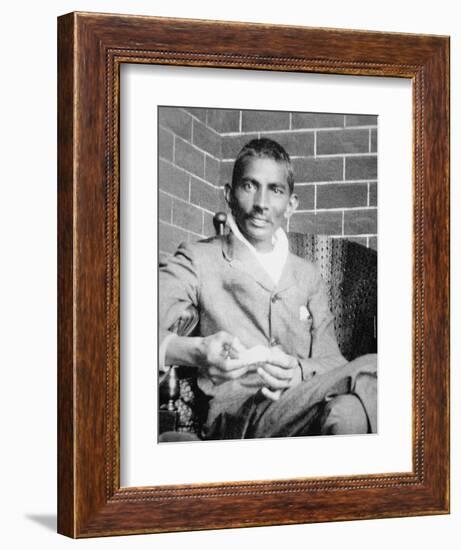 Gandhi Photographed in Johannesburg, Following His Release from Prison, 1908-null-Framed Giclee Print