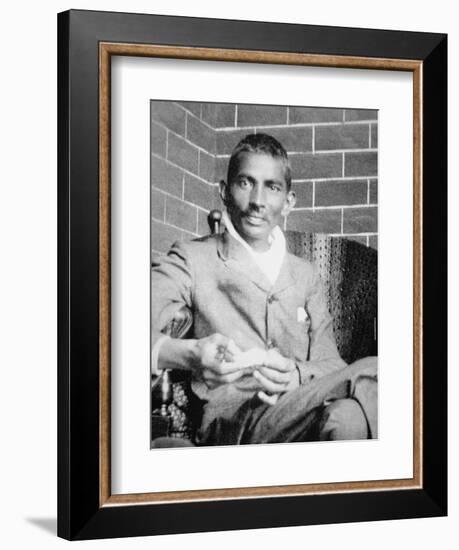 Gandhi Photographed in Johannesburg, Following His Release from Prison, 1908-null-Framed Giclee Print