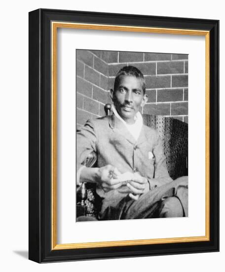 Gandhi Photographed in Johannesburg, Following His Release from Prison, 1908-null-Framed Giclee Print
