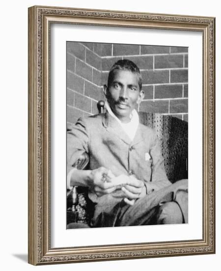 Gandhi Photographed in Johannesburg, Following His Release from Prison, 1908-null-Framed Giclee Print