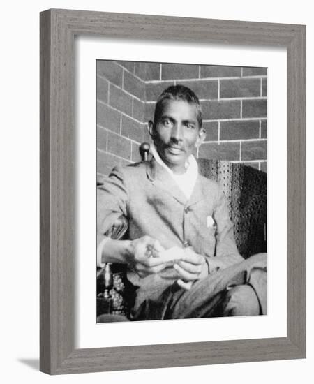 Gandhi Photographed in Johannesburg, Following His Release from Prison, 1908-null-Framed Giclee Print