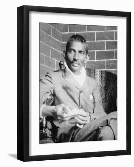 Gandhi Photographed in Johannesburg, Following His Release from Prison, 1908-null-Framed Giclee Print