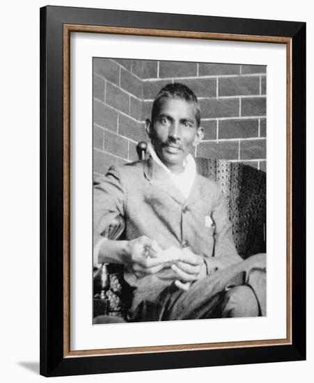 Gandhi Photographed in Johannesburg, Following His Release from Prison, 1908-null-Framed Giclee Print