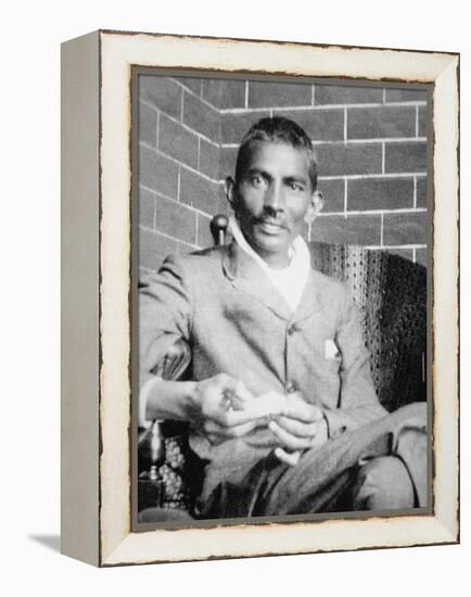 Gandhi Photographed in Johannesburg, Following His Release from Prison, 1908-null-Framed Premier Image Canvas