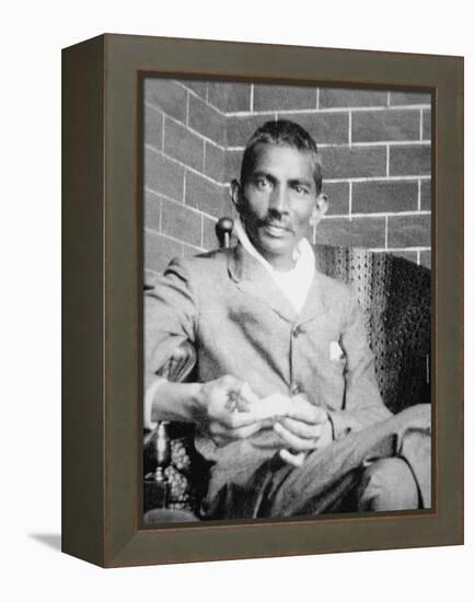 Gandhi Photographed in Johannesburg, Following His Release from Prison, 1908-null-Framed Premier Image Canvas