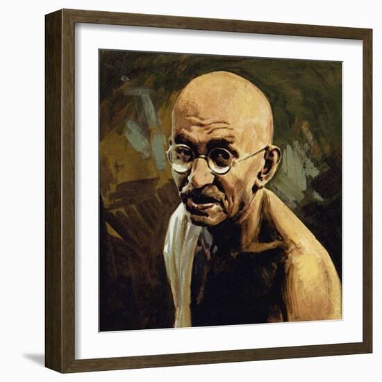 Gandhi Was known as Mahatma, or Great Soul-null-Framed Giclee Print