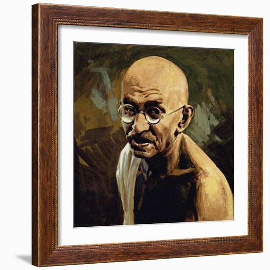 Gandhi Was known as Mahatma, or Great Soul-null-Framed Giclee Print