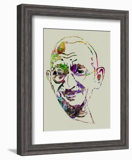 Gandhi Watercolor-Anna Malkin-Framed Art Print