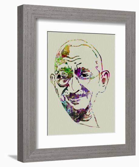 Gandhi Watercolor-Anna Malkin-Framed Art Print