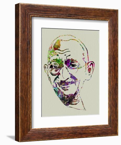 Gandhi Watercolor-Anna Malkin-Framed Art Print